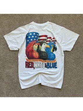 Vintage Y2K Caribbean Soul USA T-Shirt Patriotic Jimmy Buffett Margaritaville